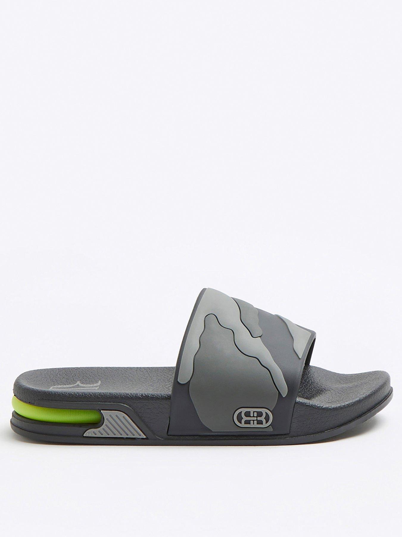 Boys Camo Sliders Grey