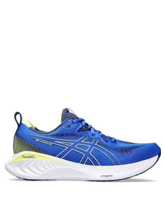 front image of asics-gel-cumulus-25-running-trainers-blue