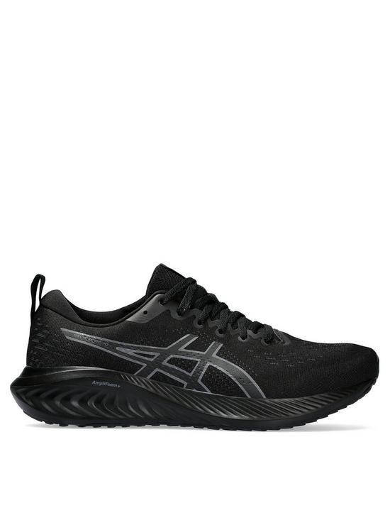front image of asics-gel-excite-10-running-trainers-black