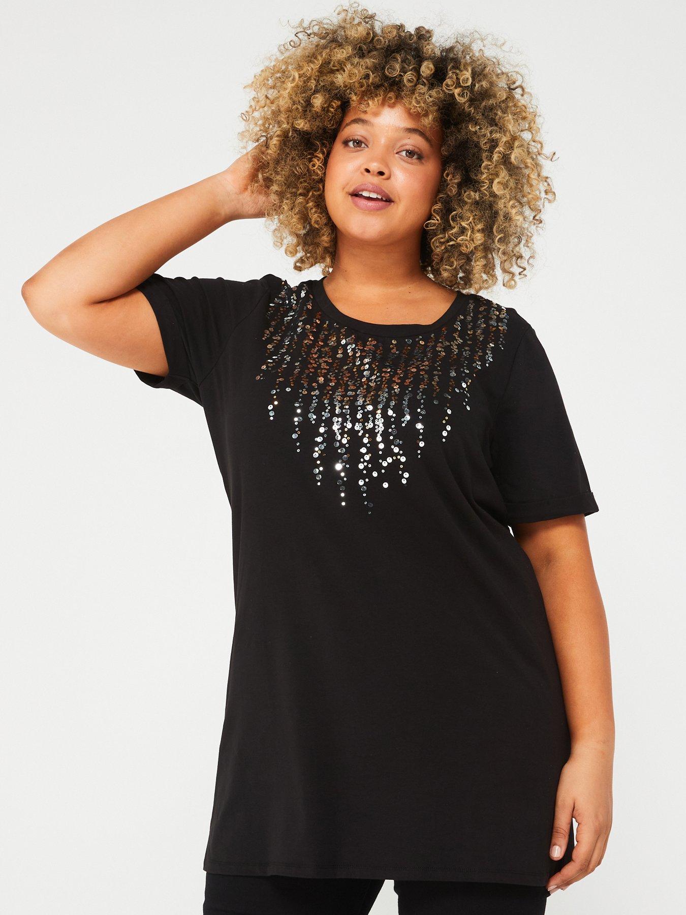 V by best sale very sequin top