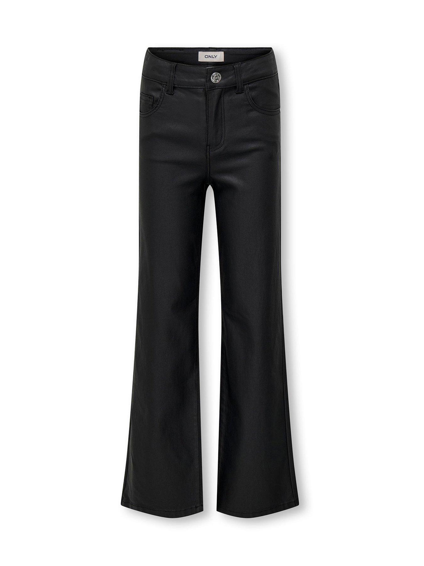 Mango Girls Wide Leg Jeans - Black