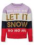  image of only-kids-girls-let-it-snow-christmas-jumper-lavendula