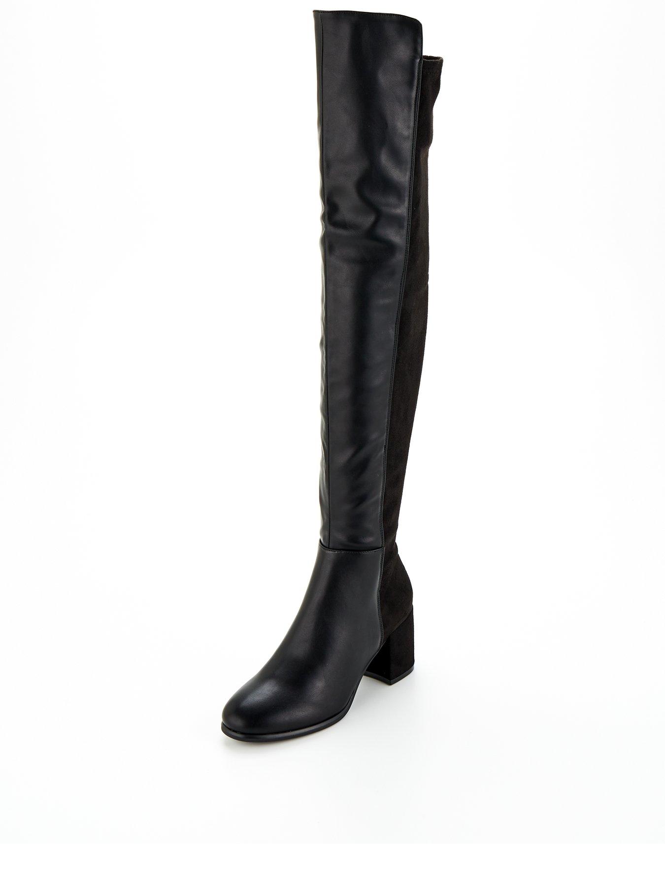 Over the knee boots stretch clearance back