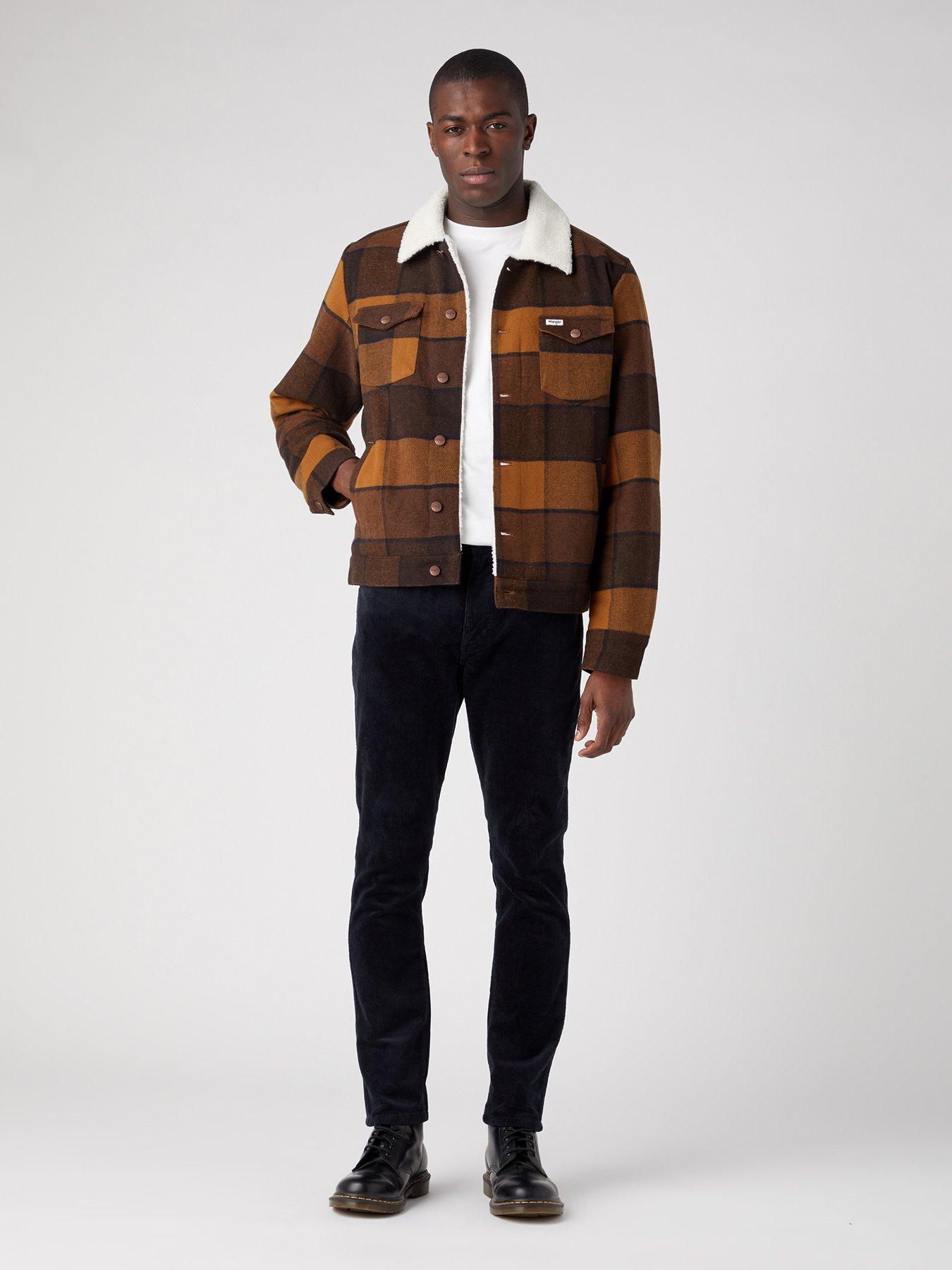 Checked trucker jacket outlet