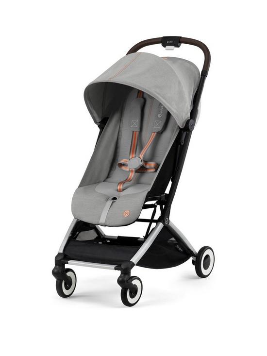 front image of cybex-orfeo-lightweight-compact-pushchair-2023-lava-grey