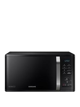 Product photograph of Samsung Mg23k3575ak Eu 23-litre Microwave Oven With Heat Wave Grill - Black from very.co.uk