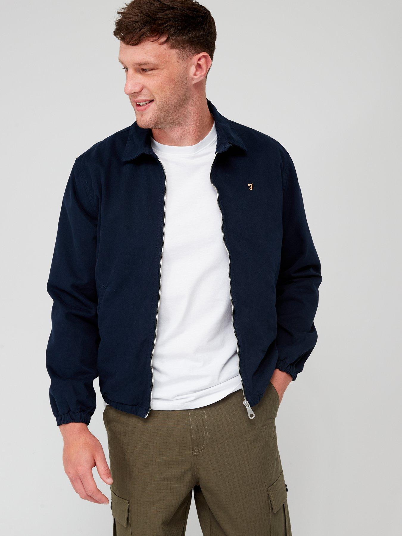 Farah Cane Blouson Jacket - Navy | Very.co.uk