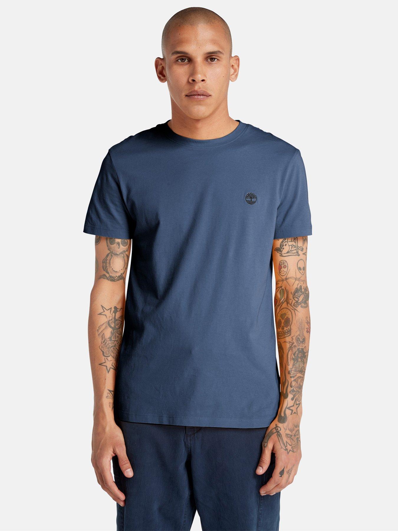 undefined Dunstan River Jersey Crew T-Shirt - Navy