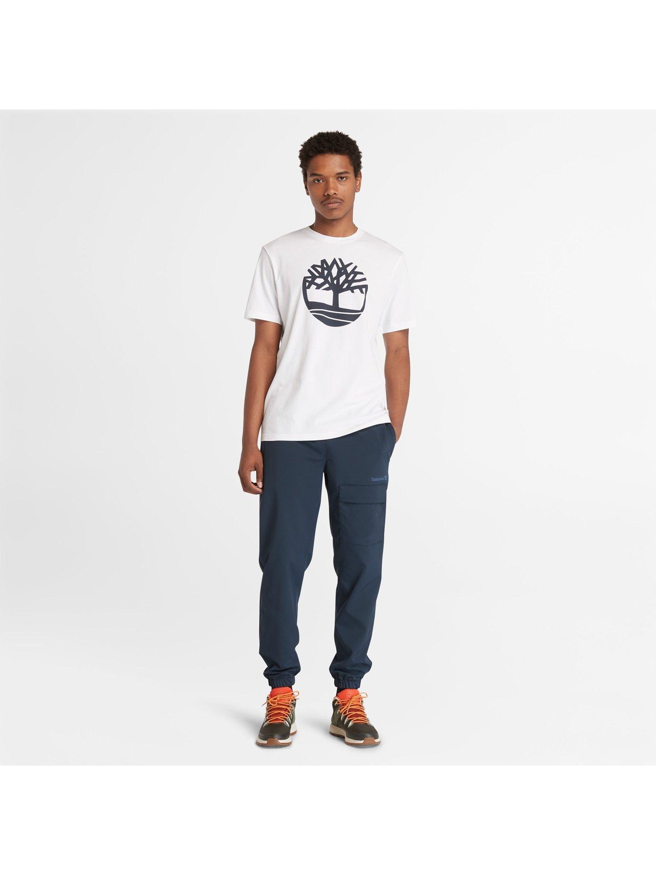 Image 3 of 5 of Timberland Kennebec River Short Sleeve Tree Logo T-Shirt - White