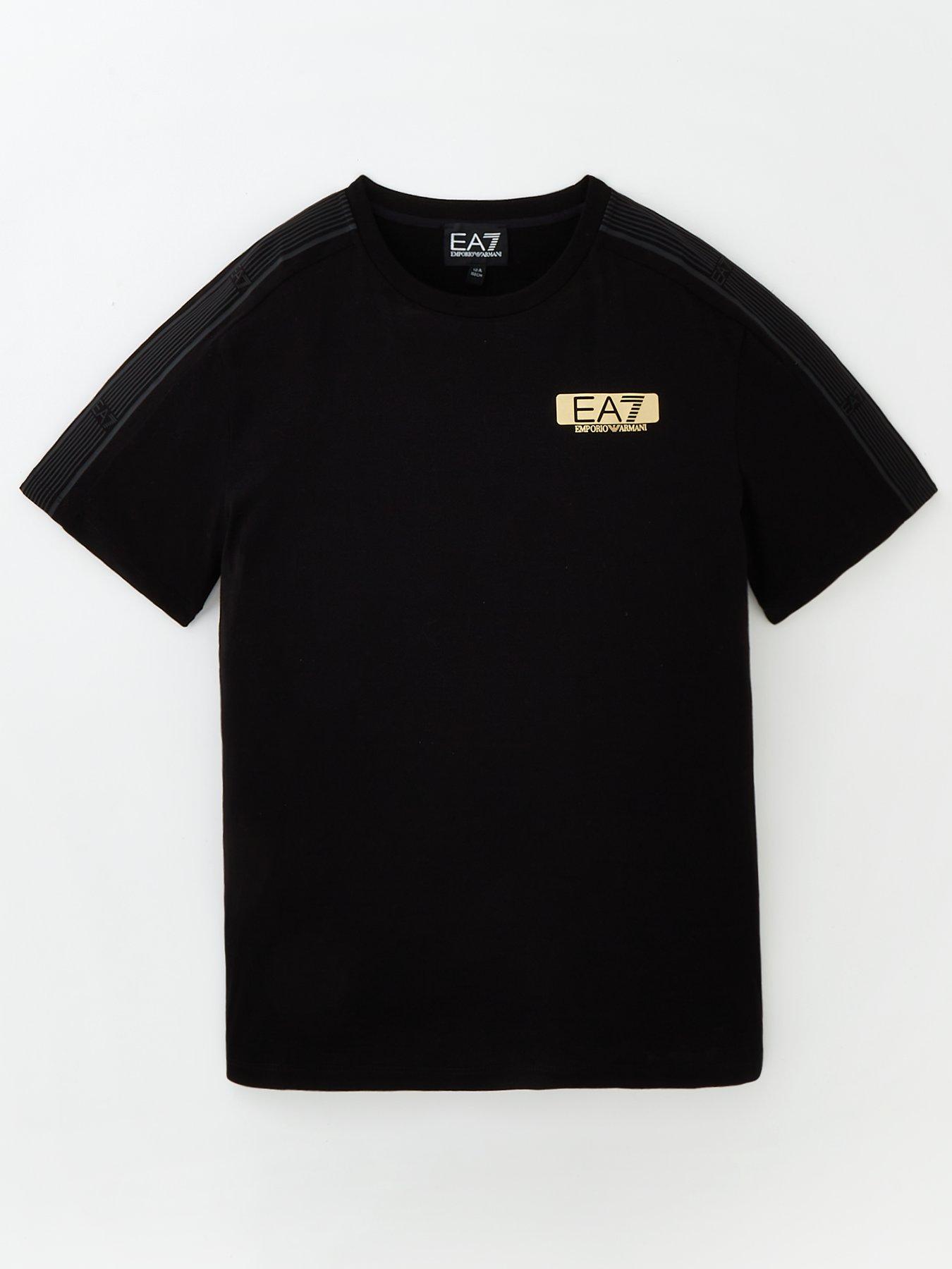 EA7 Emporio Armani Logo Series Printed T-Shirt - Black/Gold