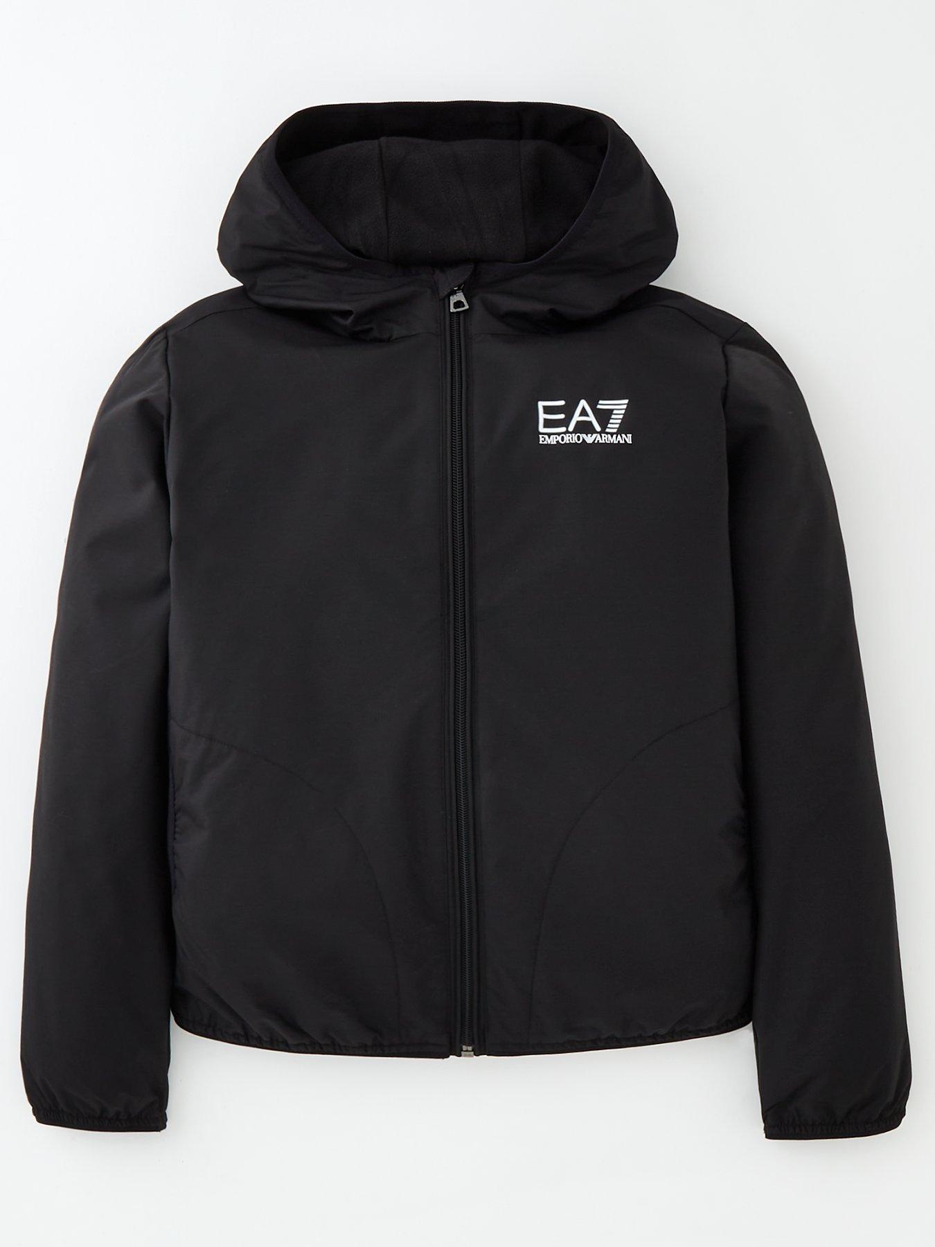 EA7 Emporio Armani Boys Lightweight Down Quilted Jacket Black Very