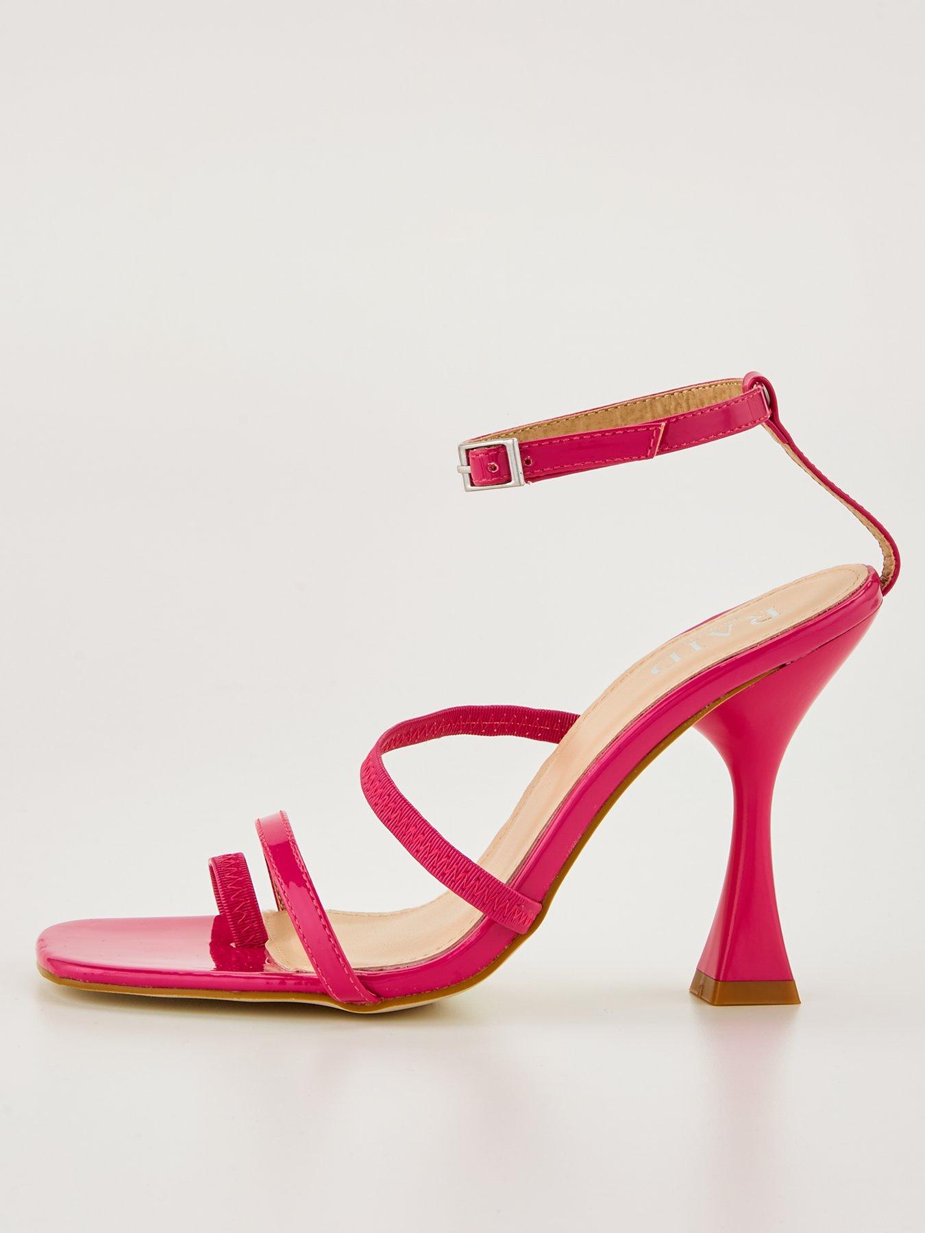 Pink heeled sandals online uk