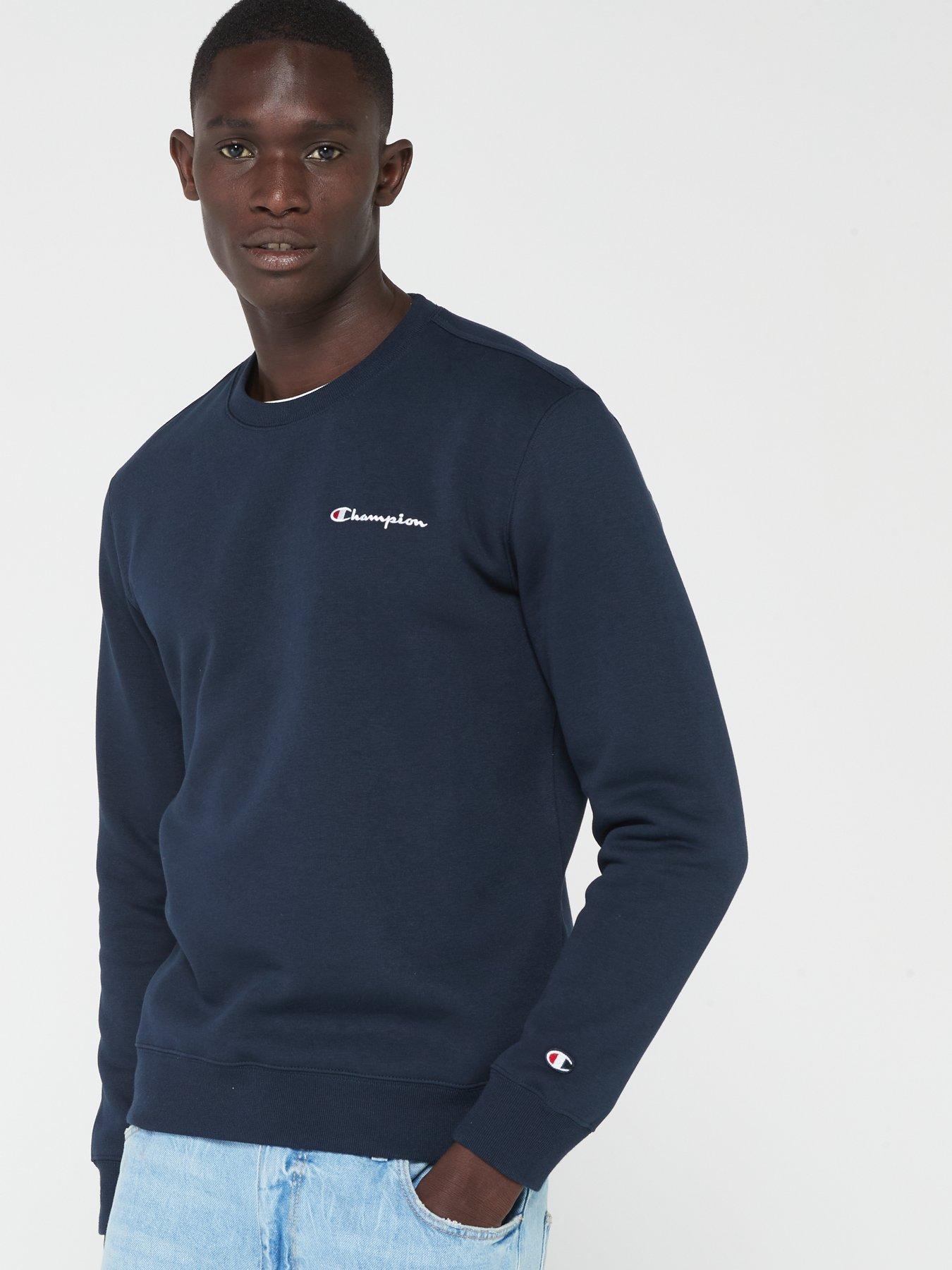 Champion sweater navy blue t clearance shirt