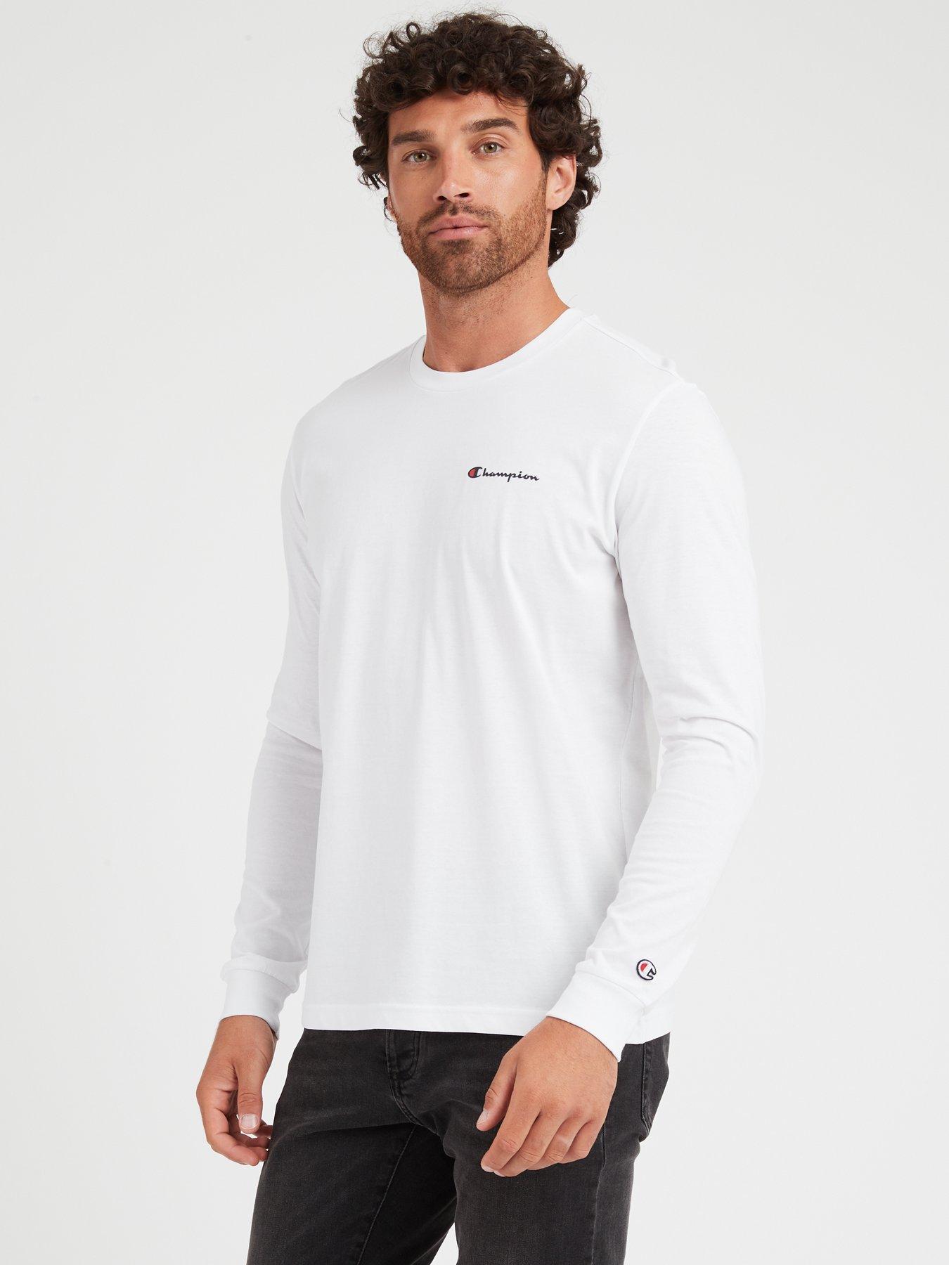 Long sleeve store white champion shirt