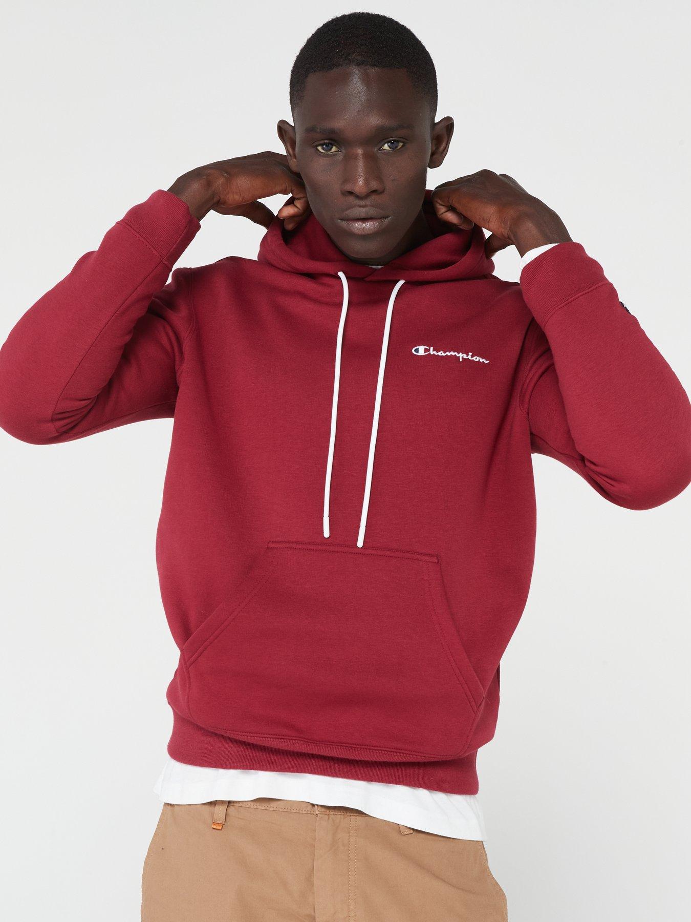 Mens champion outlet hoodie red