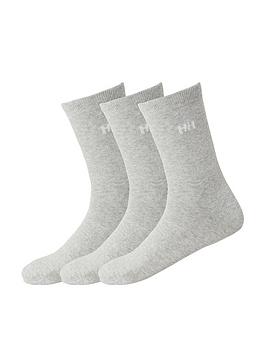 helly hansen everyday cotton sock 3pk, grey, size 36/38, women