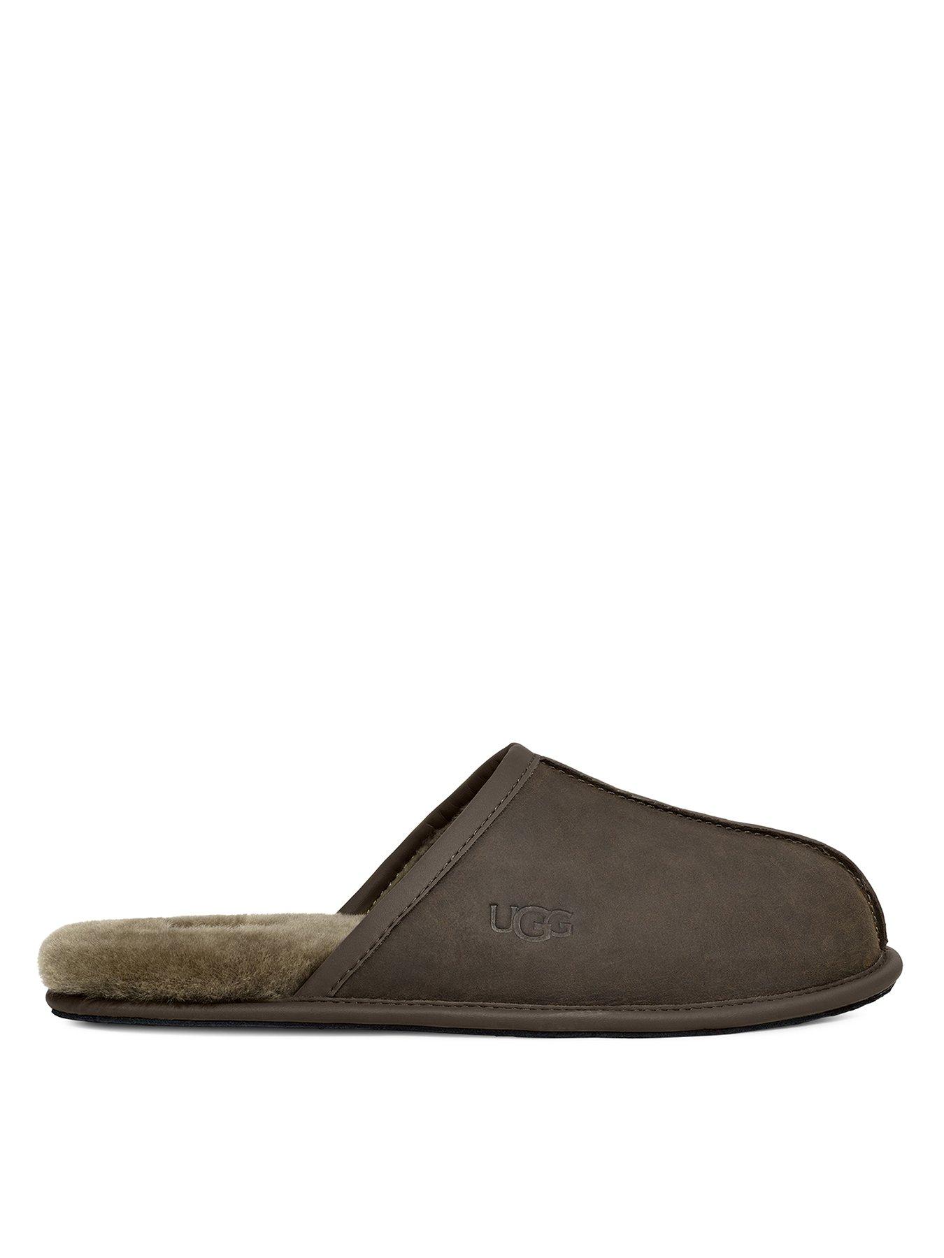 Ugg scuff hot sale leather slippers