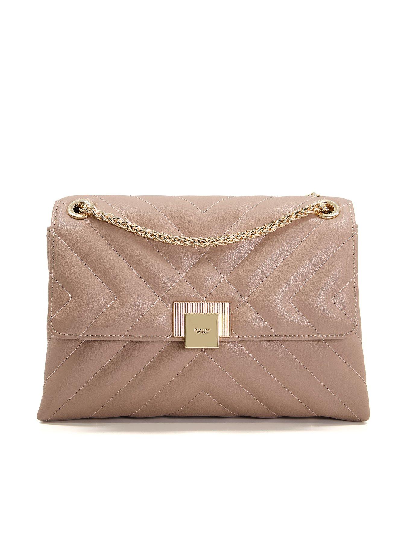 Dune monogram shoulder bag in tan