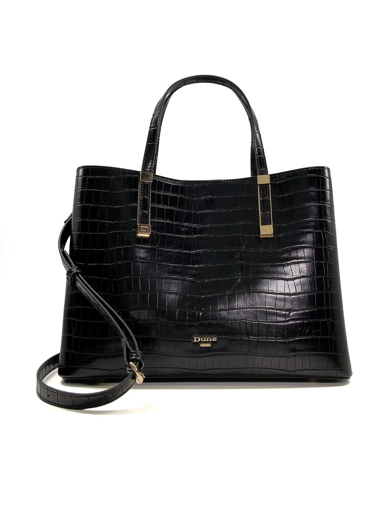 Dune London Dune Dorrie Croc Large Unlined Tote Black very