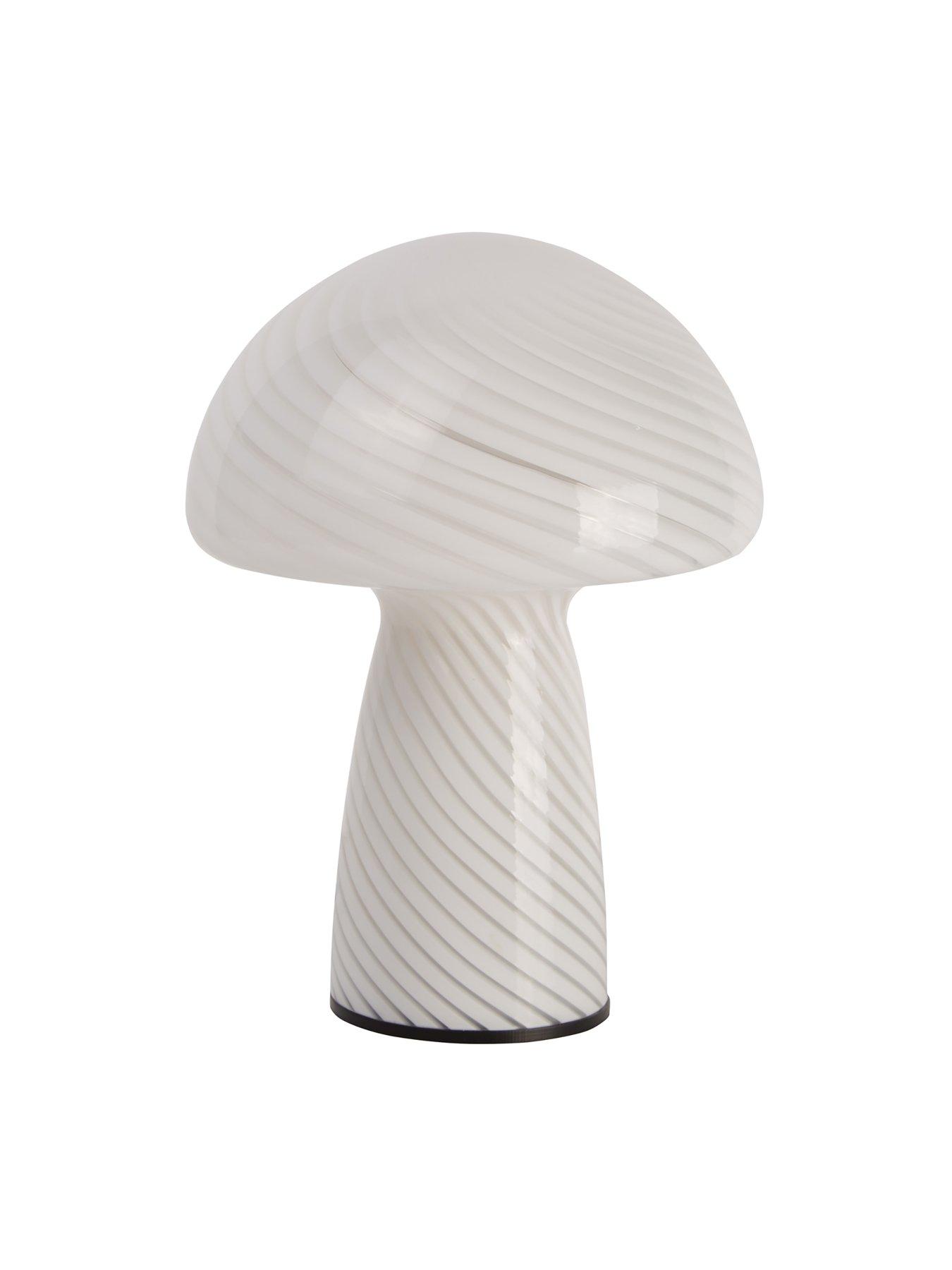 Glass Mushroom Table Lamp