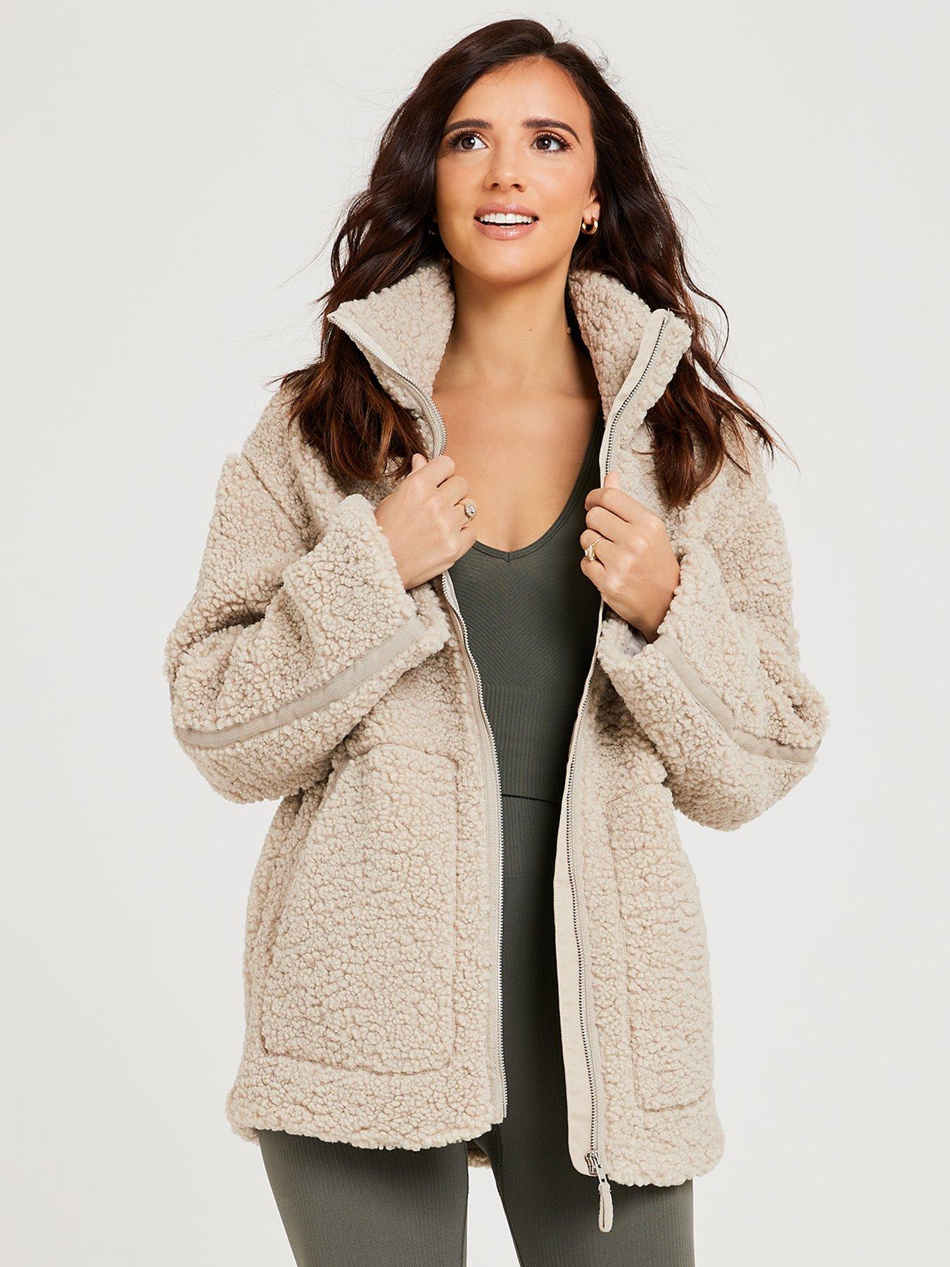 Women's teddy best sale fleece jacket