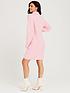  image of lucy-mecklenburgh-x-v-by-verynbsphigh-neck-loose-jumper-dress-pink