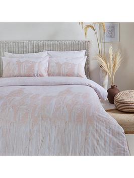 Product photograph of The Yard Pampas Washed Cotton Duvet Cover Set from very.co.uk
