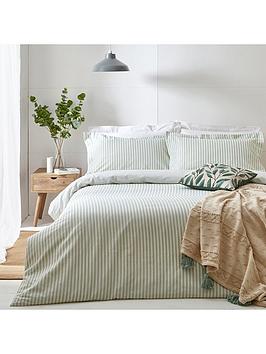 Product photograph of The Yard Hebden Eucalyptus 100 Cotton Duvet Cover Set from very.co.uk