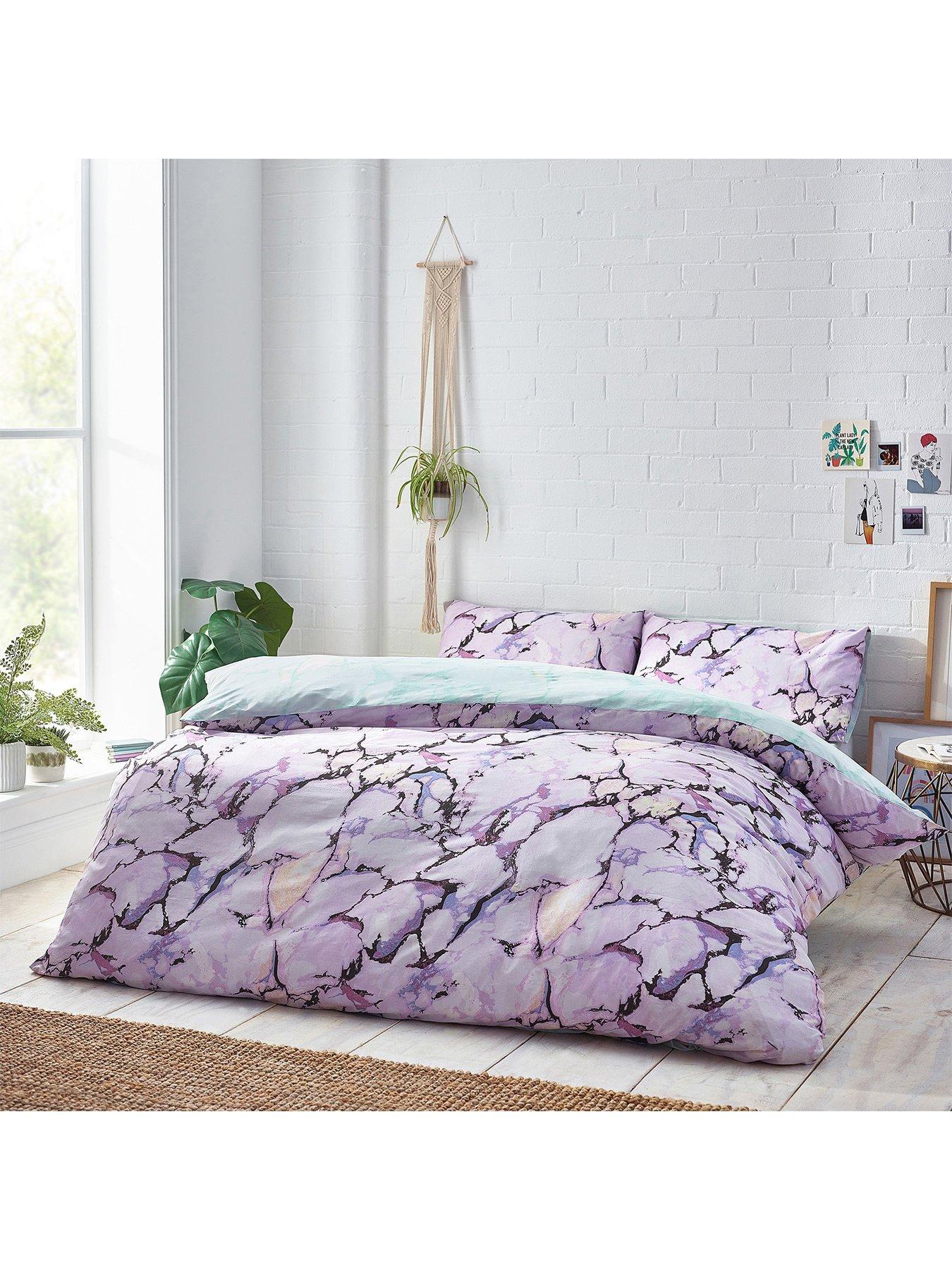 Product photograph of Furn Marble Pastels Duvet Cover Set from very.co.uk