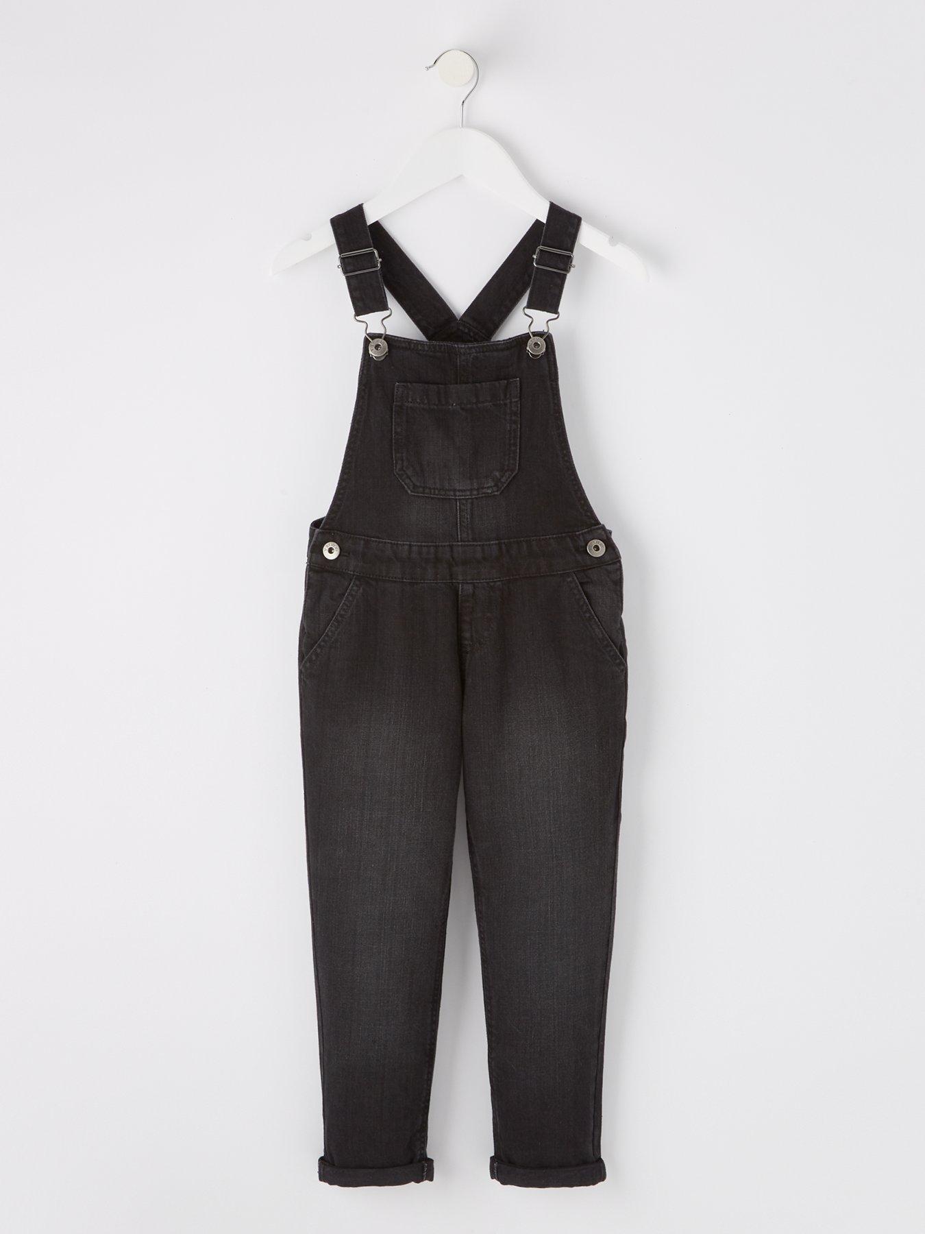 Black best sale dungarees uk