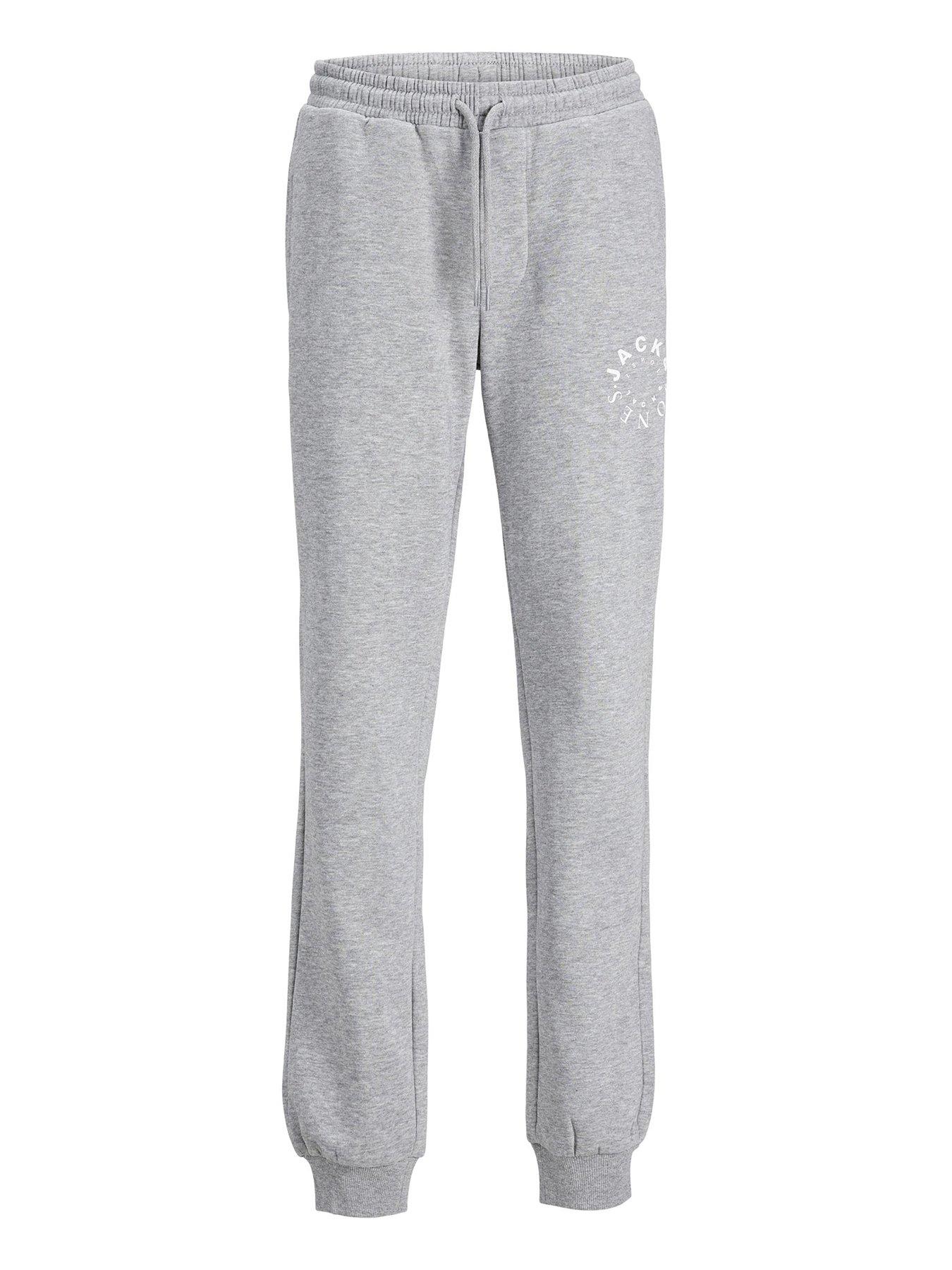 Boys Warrior Sweat Pants Light Grey Marl