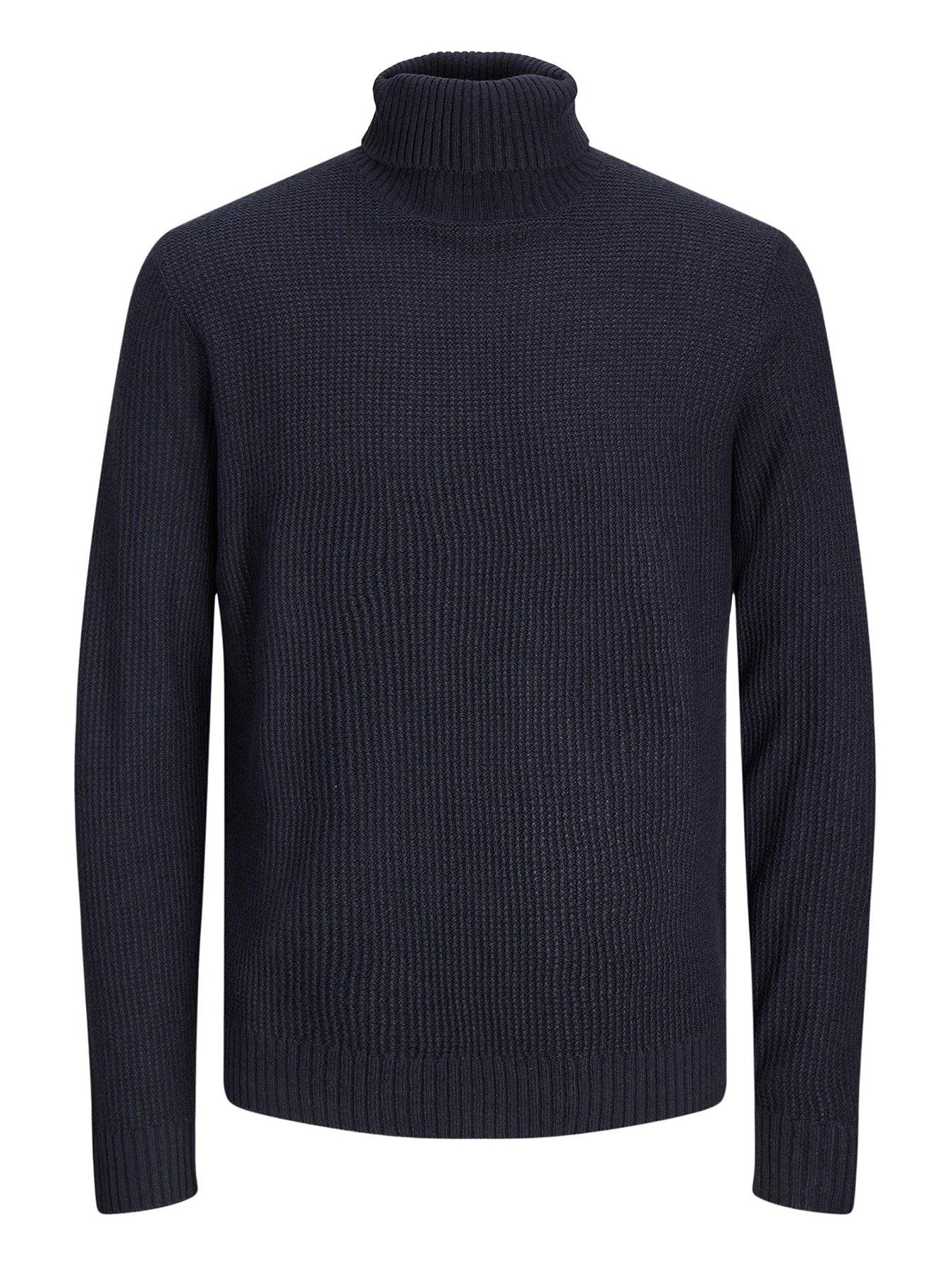 Jack & Jones Junior Boys Kyle Knit Roll Neck Jumper - Total Eclipse ...