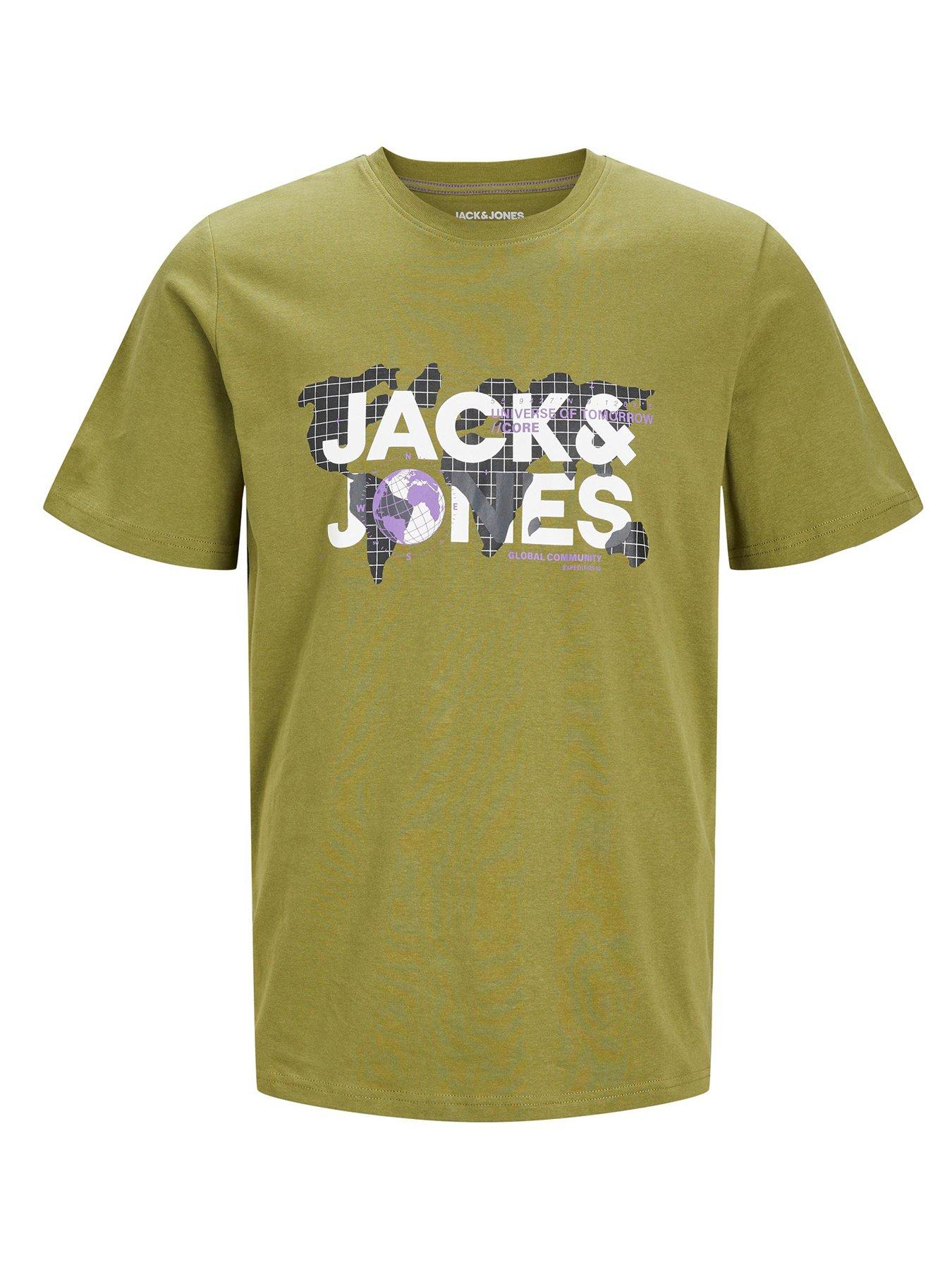 Jack & Jones Junior Boys Dust Short Sleeve Tshirt - Olive Branch | Very ...