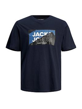 jack & jones junior boys logan short sleeve t-shirt - navy