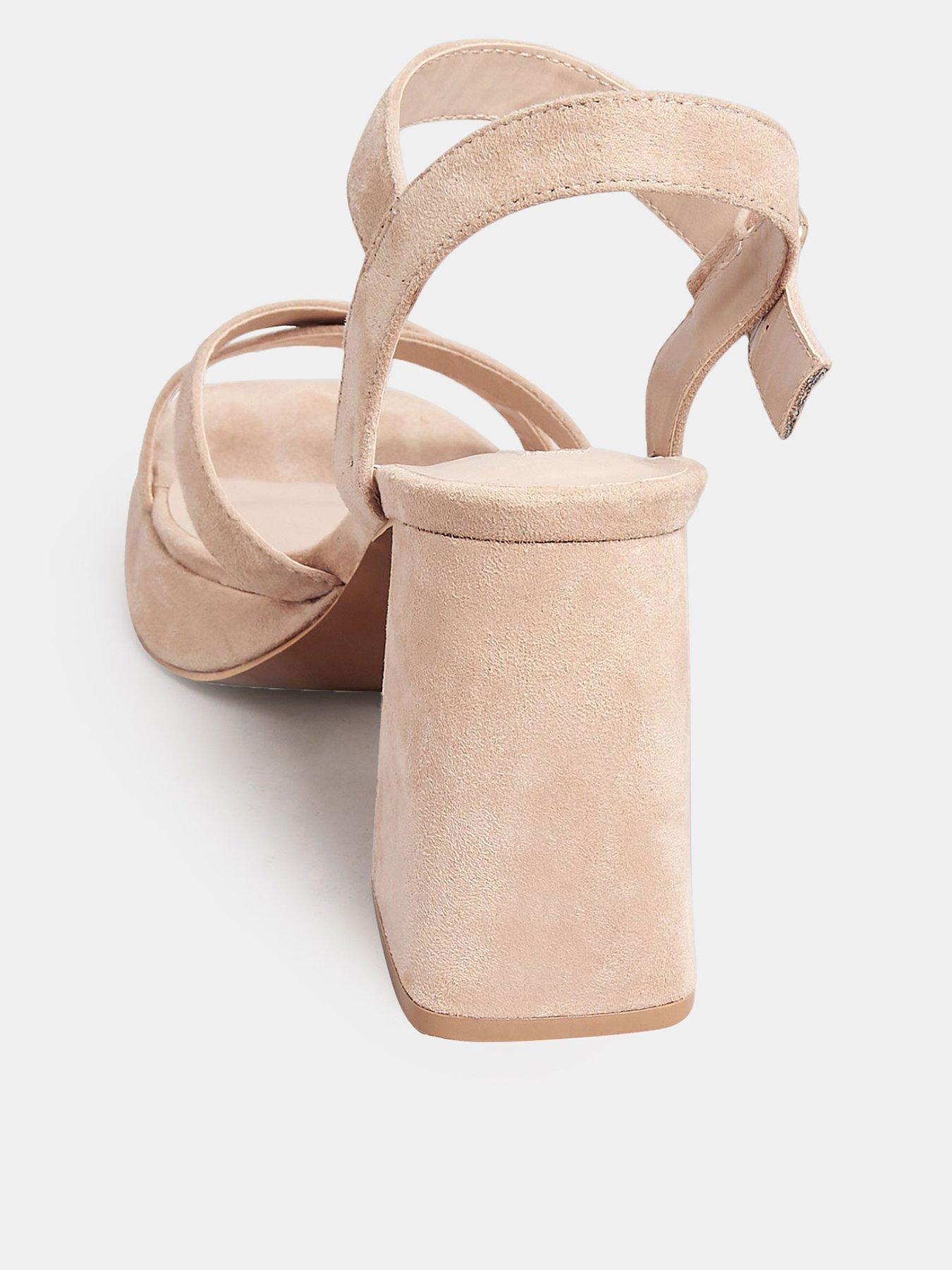 Wide nude online sandals