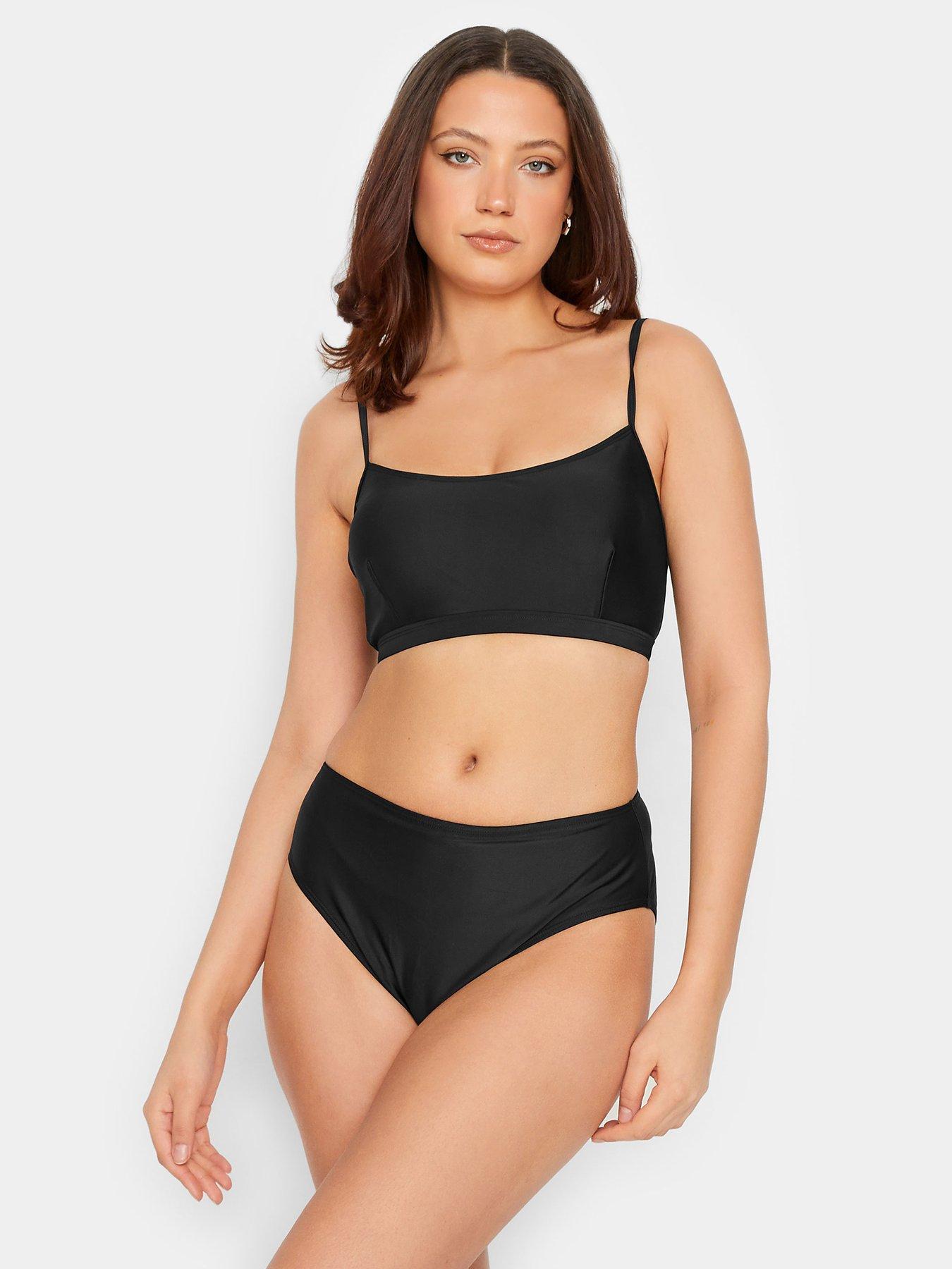 Ivory Rose Curve mix & match legging bikini bottoms in black