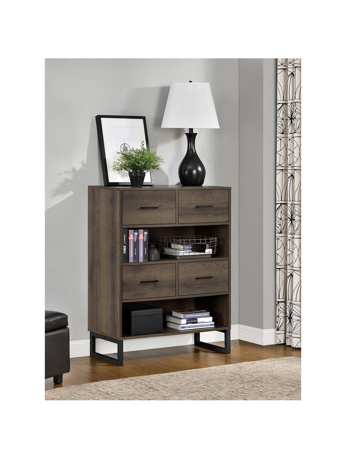Candon Short Bookcase Walnut very.co.uk