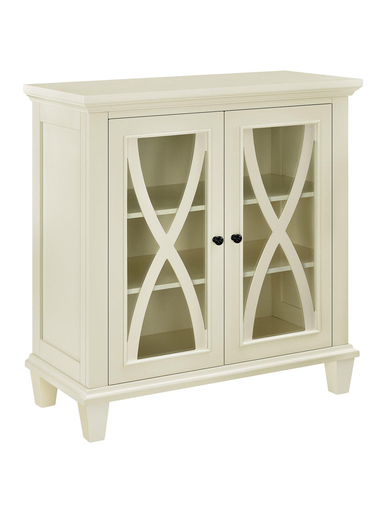 Image 2 of 7 of Ellington Double Glass&nbsp;Door Accent Cabinet - White