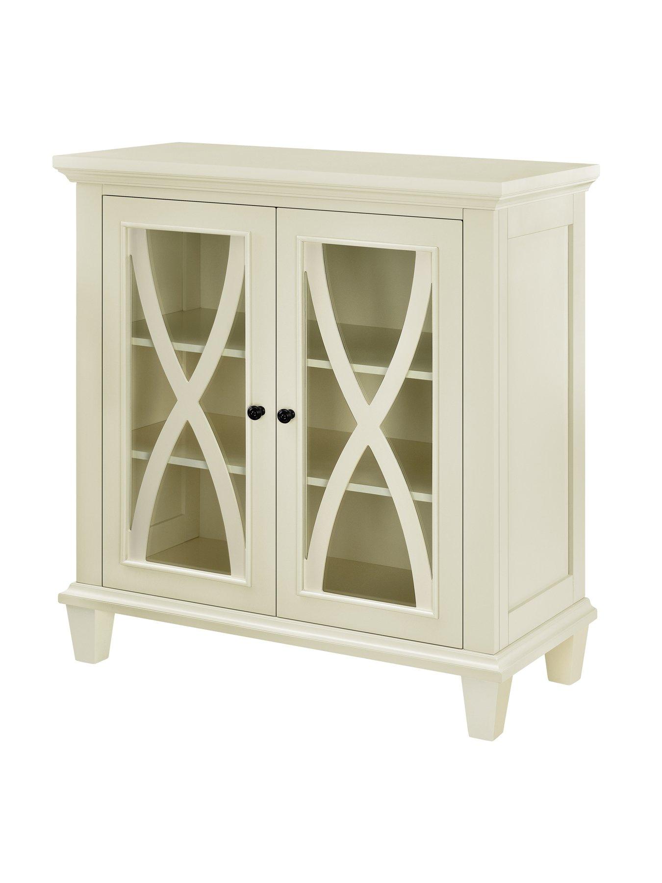 Image 6 of 7 of Ellington Double Glass&nbsp;Door Accent Cabinet - White