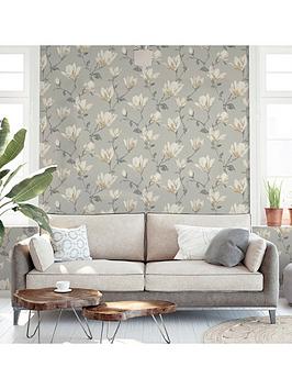 Product photograph of Arthouse Lily Floral Natural Wallpaper from very.co.uk