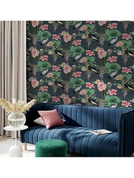 Product photograph of Arthouse Japanese Floral Multi Wallpaper from very.co.uk
