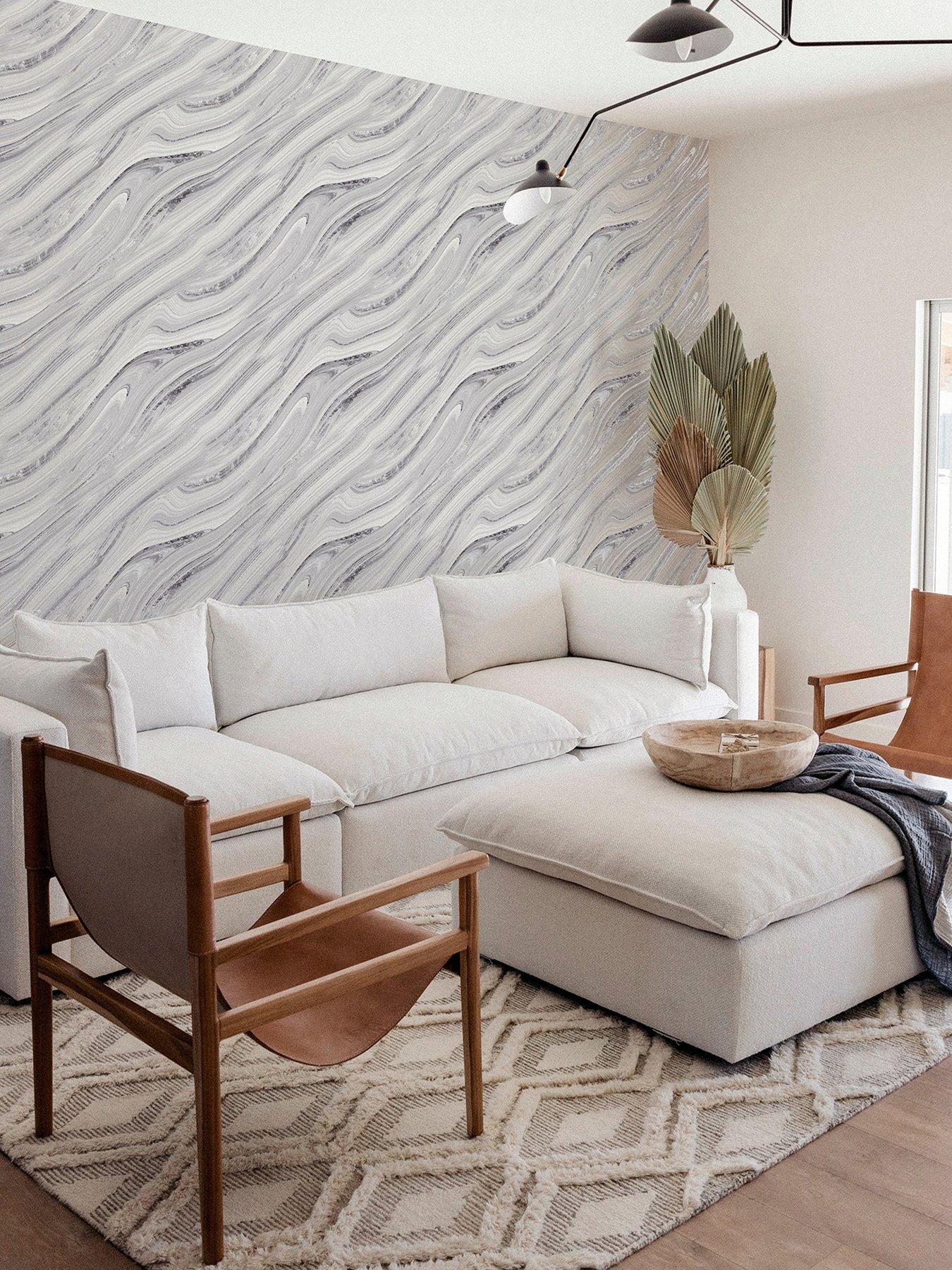 Product photograph of Arthouse Soft Mineral Silver Wallpaper from very.co.uk