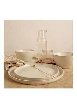 Product photograph of Waterside White Reactive Glaze 12-piece Dinner Set from very.co.uk