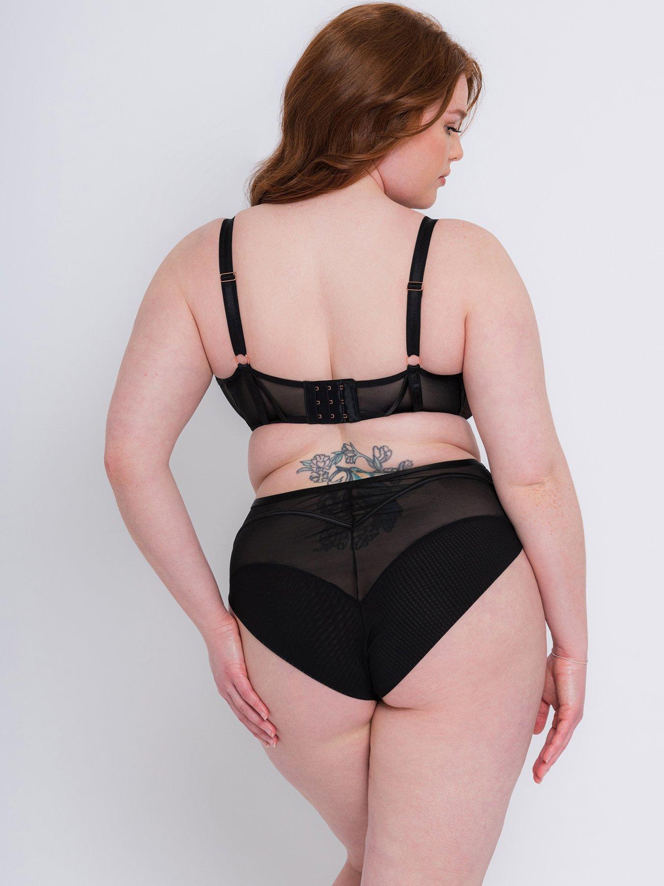 Image 2 of 4 of Curvy Kate Scantilly Senses Plunge Bra - Black