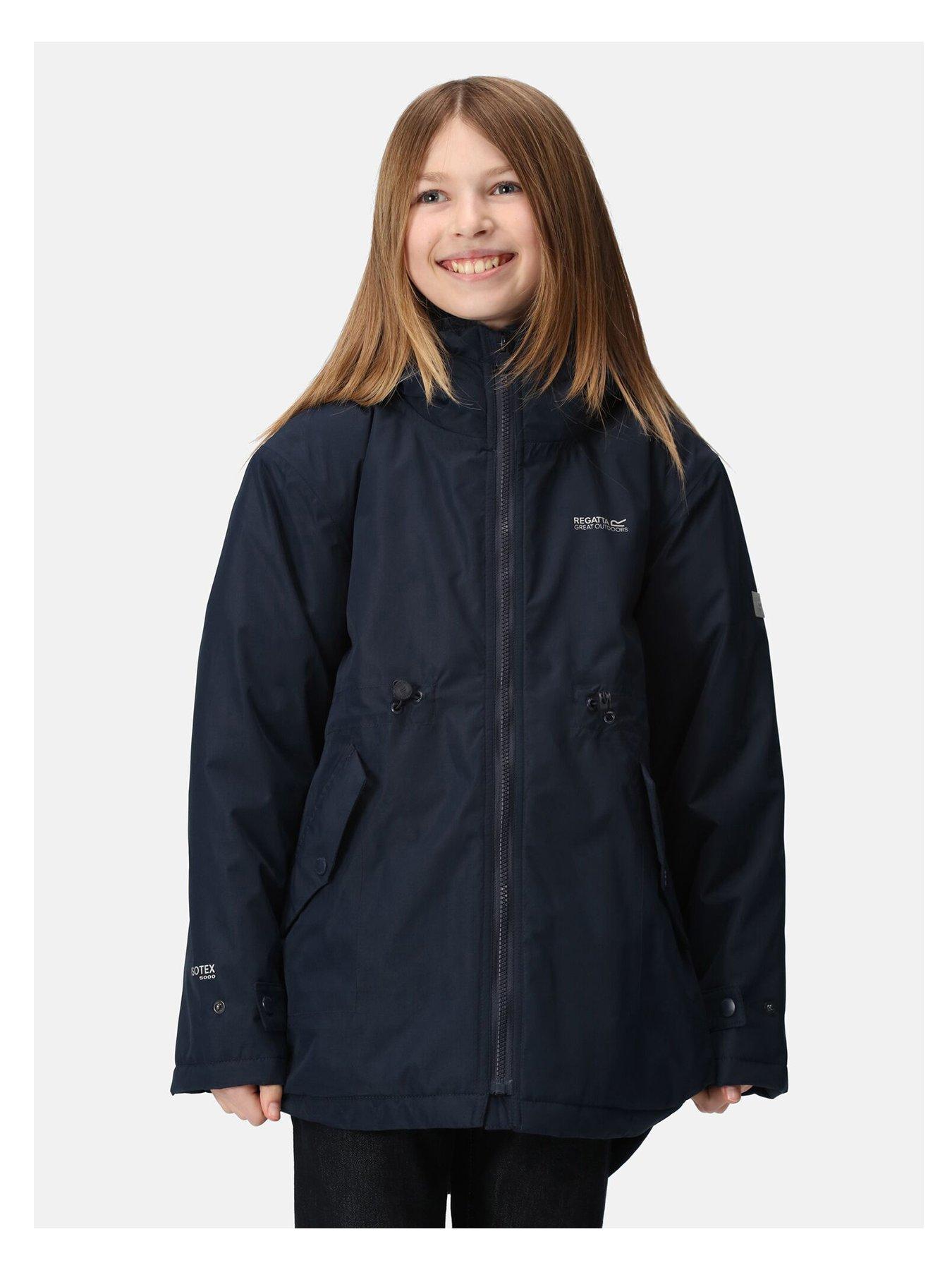 Girls navy waterproof on sale jacket