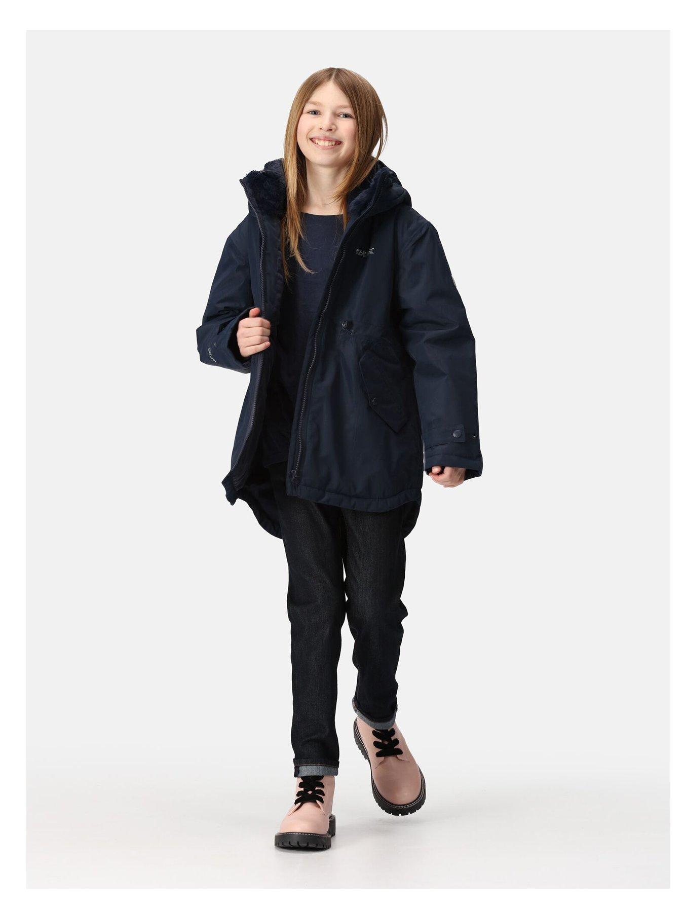 Girls Violane Waterproof Jacket Navy