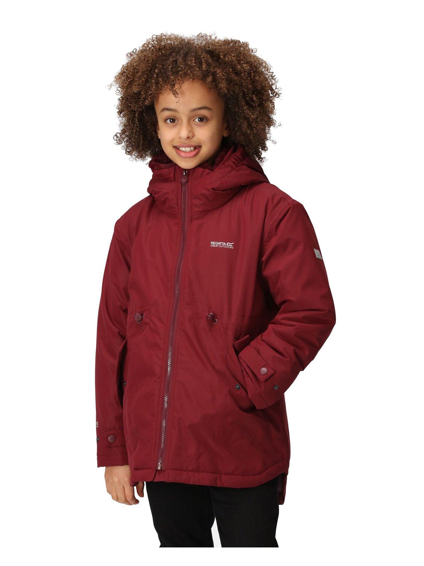 Regatta Girls Violane Waterproof Jacket - Dark Red | Very.co.uk