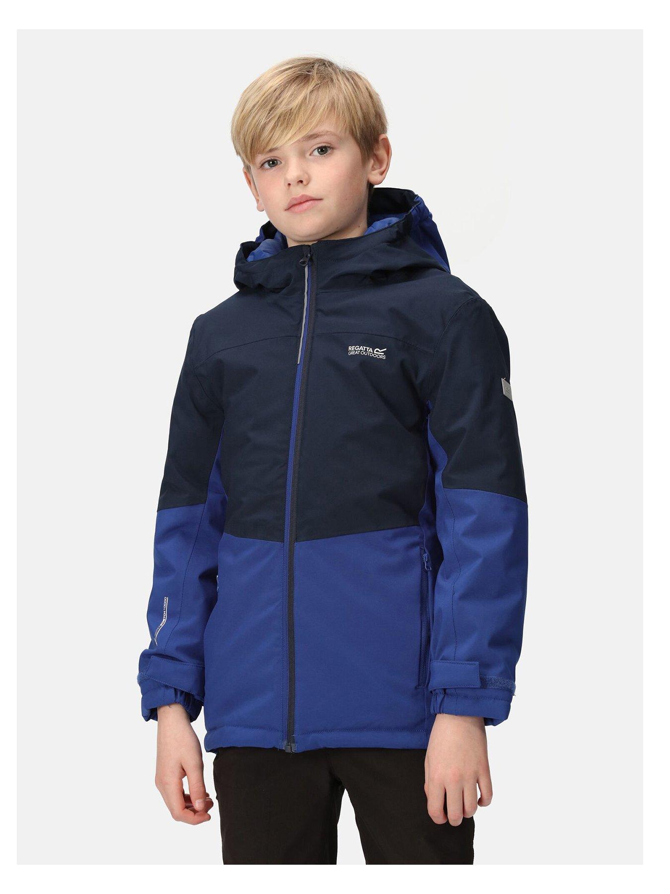 Regatta Junior Boys Highton IV Padded Waterproof Jacket - Navy | very.co.uk