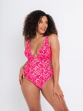 curvy kate retro wave non wired swimsuit print mix