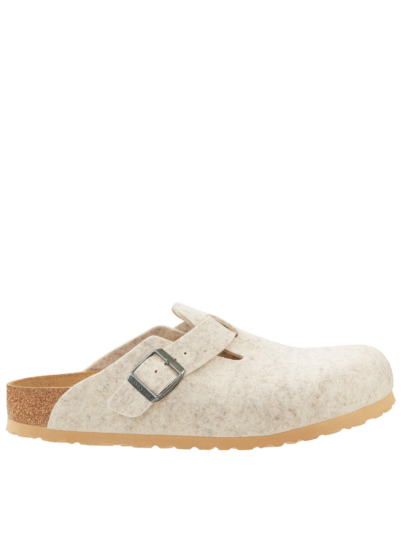 Birkenstock Boston Wool Felt - Eggshell | Very.co.uk